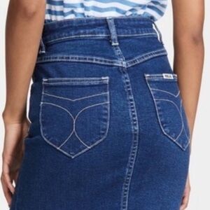 Rolla's High Mini High Rise Slim Fit Denim Mini Skirt with Raw Hem Size 26